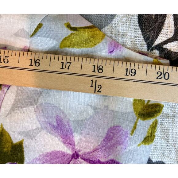 J Jill New Love Linen Marble Floral Dress Aline Shift Pockets Women MED Petite - Picture 7 of 7